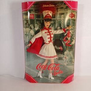 Barbie CocaCola 2001 Doll in Red & White Outfit the box has cracks see pictures.